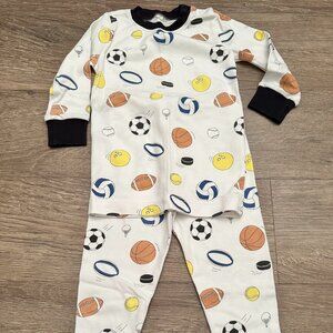 Noomie Sports Themed Pajamas Sz 12-18M - Like New!